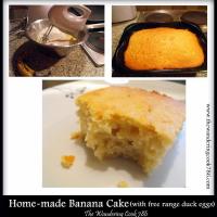 Home-made Banana Cake - using free range duck eggs